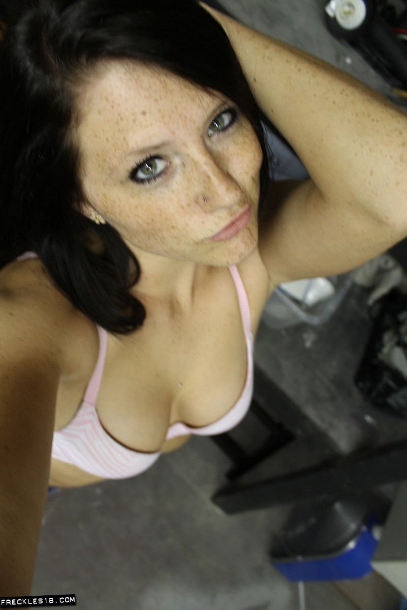 big boob brunette selfie topless