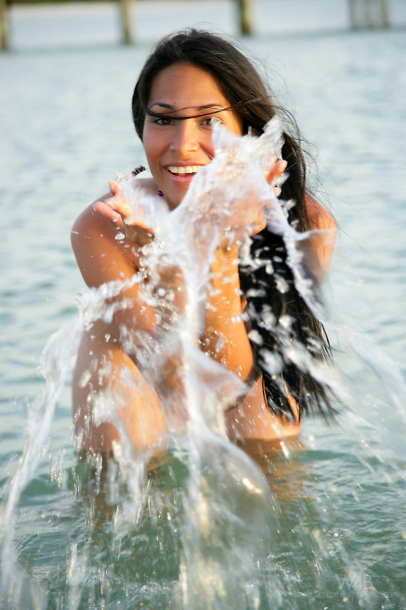 Bikini model Ruth Medina shows off her naked teen body at the beach porn photo #427583257