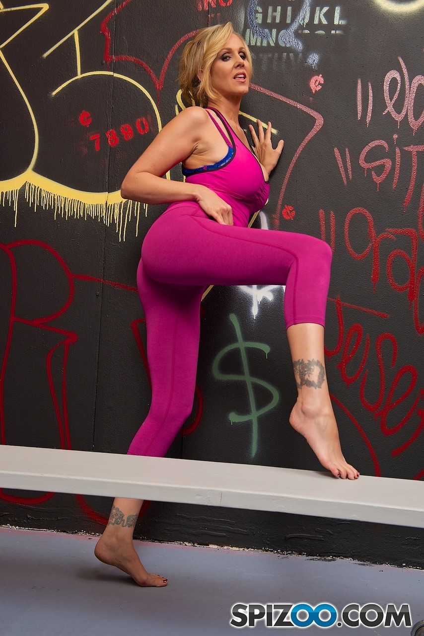 Stunning MILF Julia Ann on her knees giving topless big cock POV blowjob porn photo #426837844
