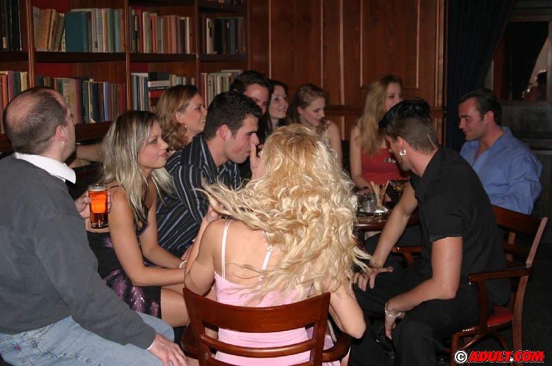 Lecherous girls get involved into wild groupsex at the dinner party porn photo #424037950