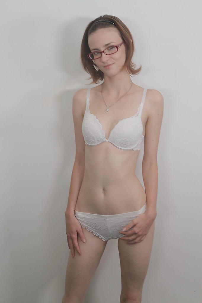 Skinny Babe In Sexy Glasses J