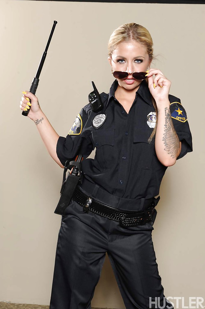 Solo Girl Madelyn Monroe Releasing Boobs From Police Uniform
