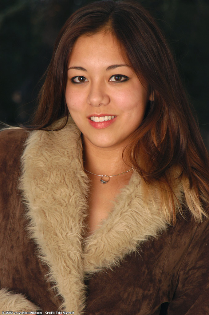 Amateur Asian model Tiffany flashing perfect small tits outdoors porn photo #425542920
