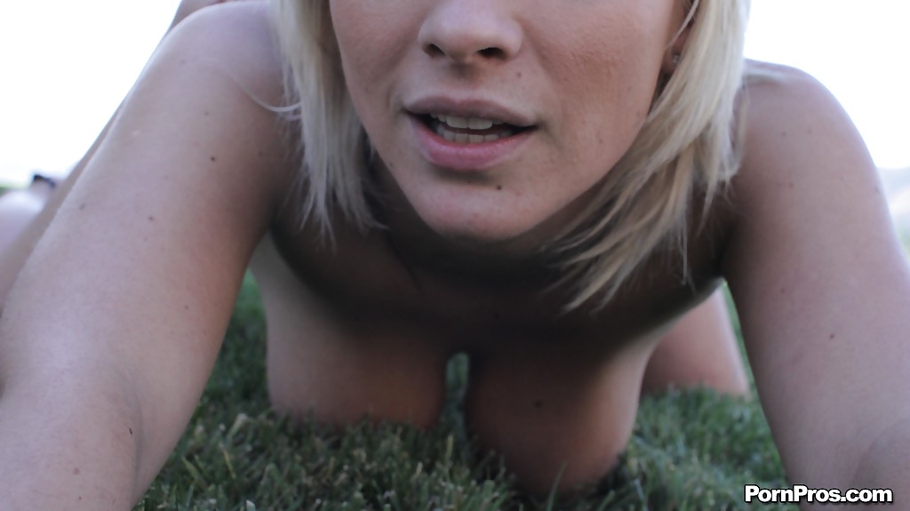 Young and busty blonde Lexi Swallow sucking and fucking big dick on grass porn photo #423599528