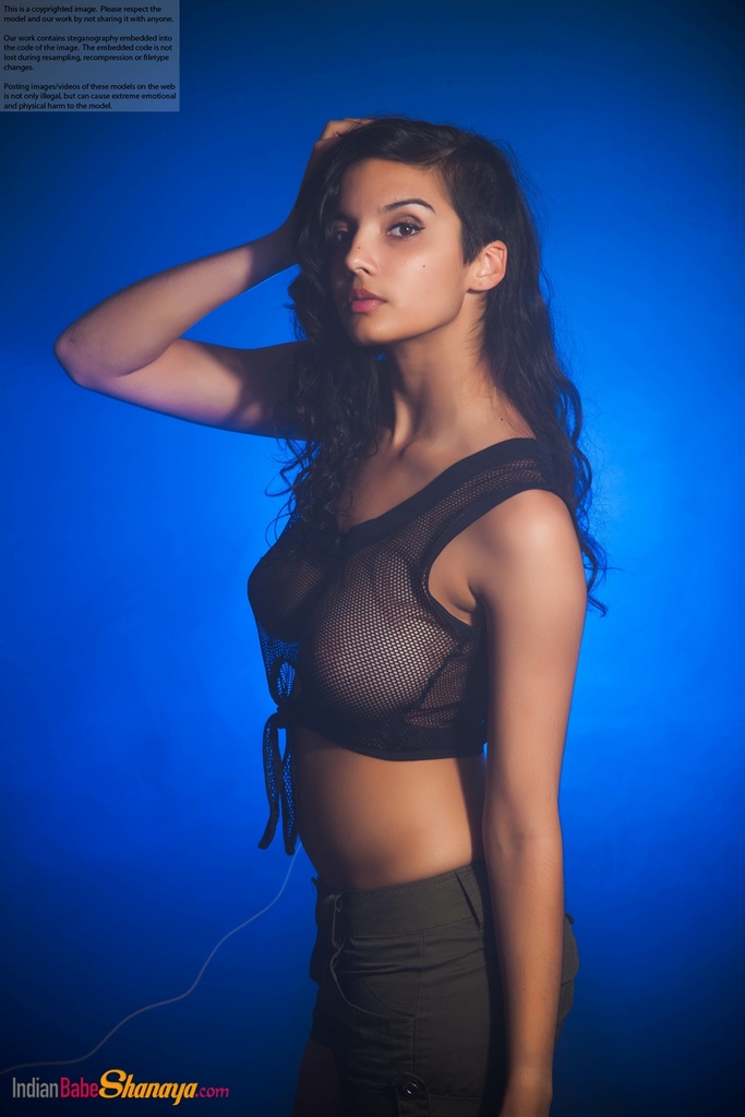 Indian female models non nude in a see thru top and shorts ポルノ写真 #425078075