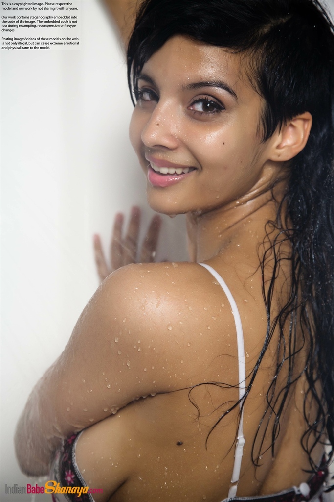 Indian solo girl takes off her wet dress to pose nude in the bathtub porn photo #423904309
