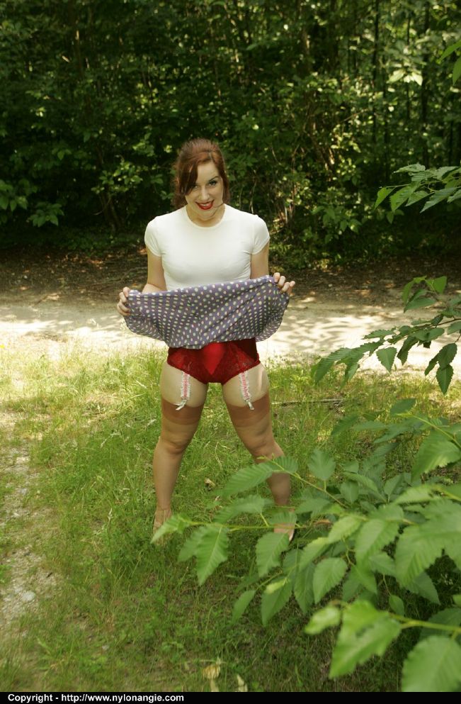 Stupendous fetish MILF in stockings slipping off her clothes outdoor порно фото #423723844 | Nylon Angie Pics, Nylon Angie, Panties, мобильное порно