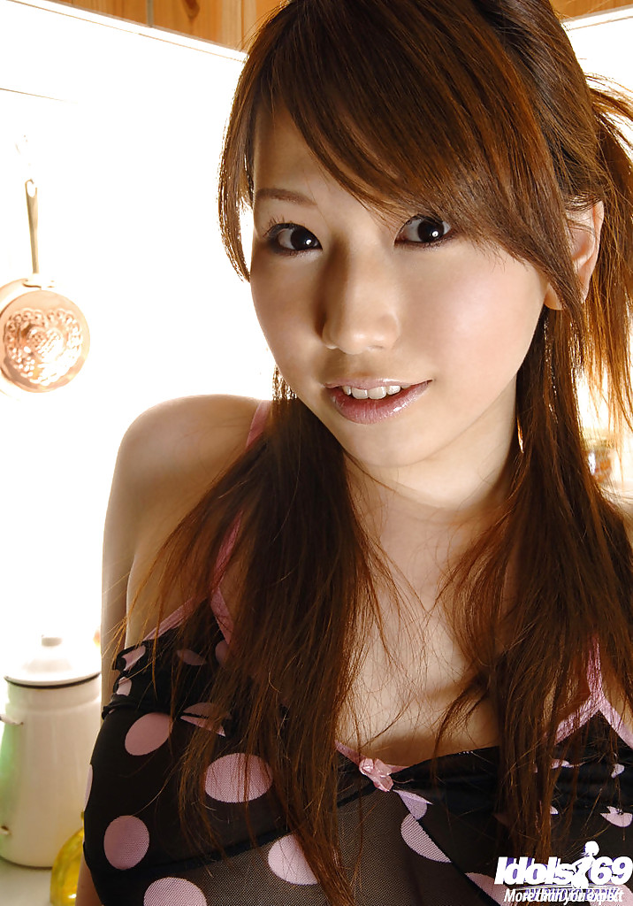 Stunning asian babe with big tits Ai Sayama stripping in the kitchen zdjęcie porno #428536584