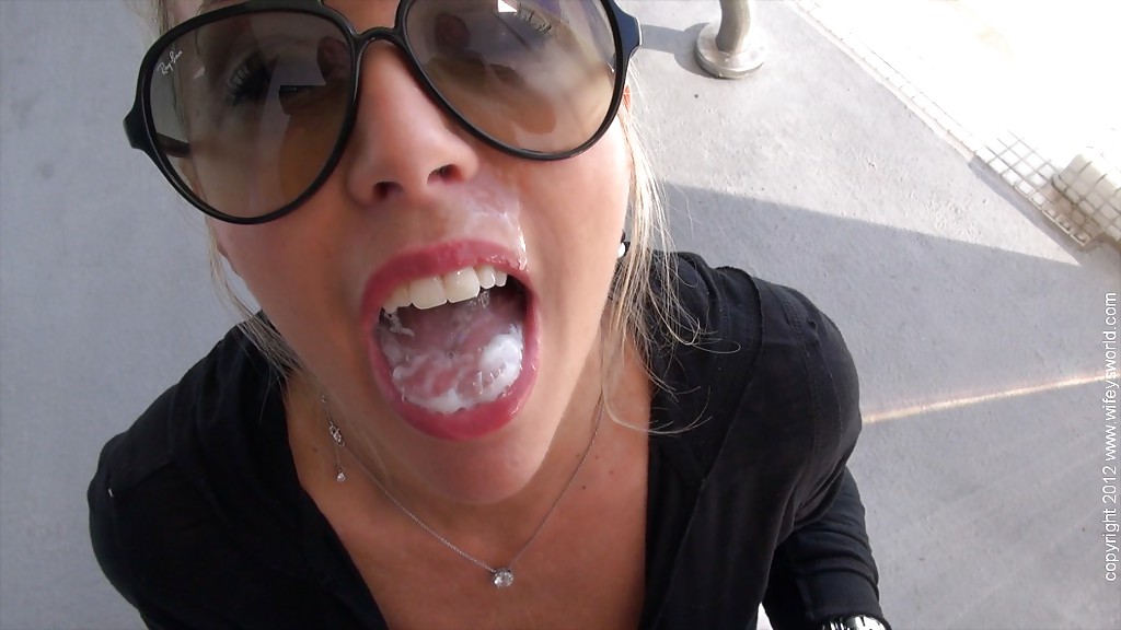 Mature lassie in sunglasses gives a handjob and takes a cumshot on her tongue порно фото #427790376 | Wifeys World Pics, Sandra Otterson, Housewife, мобильное порно