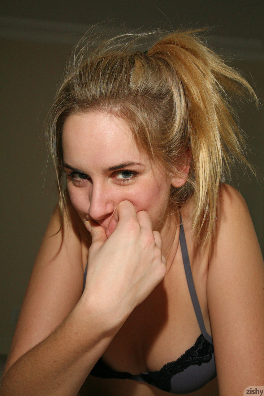 Charming teenage girlfriend Nessa Millard posing in cute lingerie porn photo #425045627
