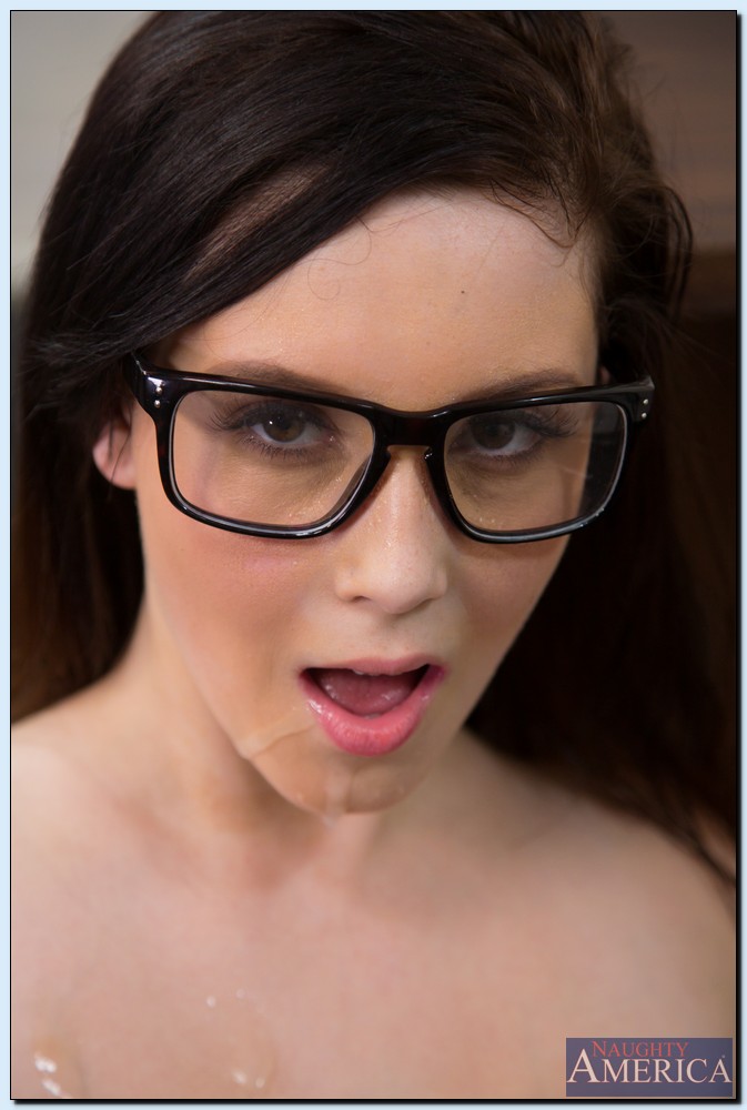 Brunette nerd with big tits Chrissy Nova gets blacked by her teacher foto porno #422611294