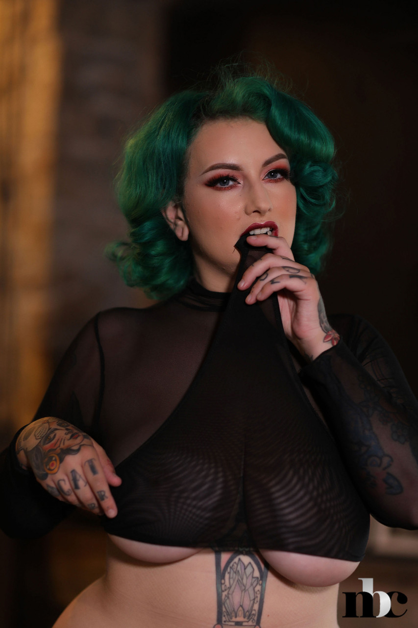 Chubby green haired model Galda Lou reveals her monster tattooed curves zdjęcie porno #424835661 | Nothing But Curves Pics, Galda Lou, Tattoo, mobilne porno