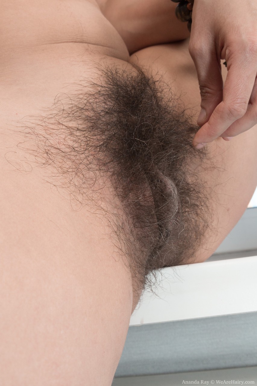 Hot brunette Ananda Ray toys her very hairy pussy with a small vibrating dildo foto porno #429176009 | We Are Hairy Pics, Ananda Ray, Nipples, porno ponsel
