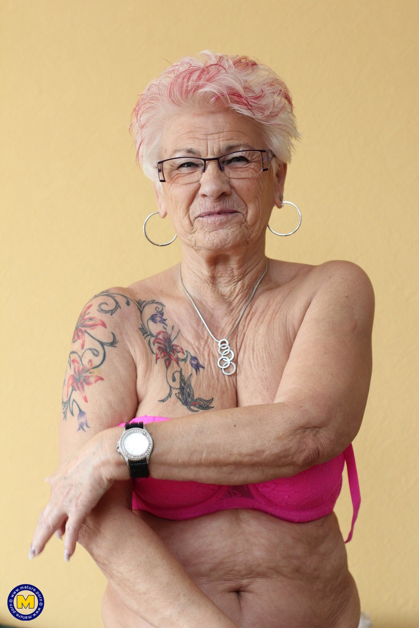 German granny Gerdi strips & spreads her sweet shaved old pussy on a bed zdjęcie porno #423855836 | Mature NL Pics, Gerdi, Granny, mobilne porno