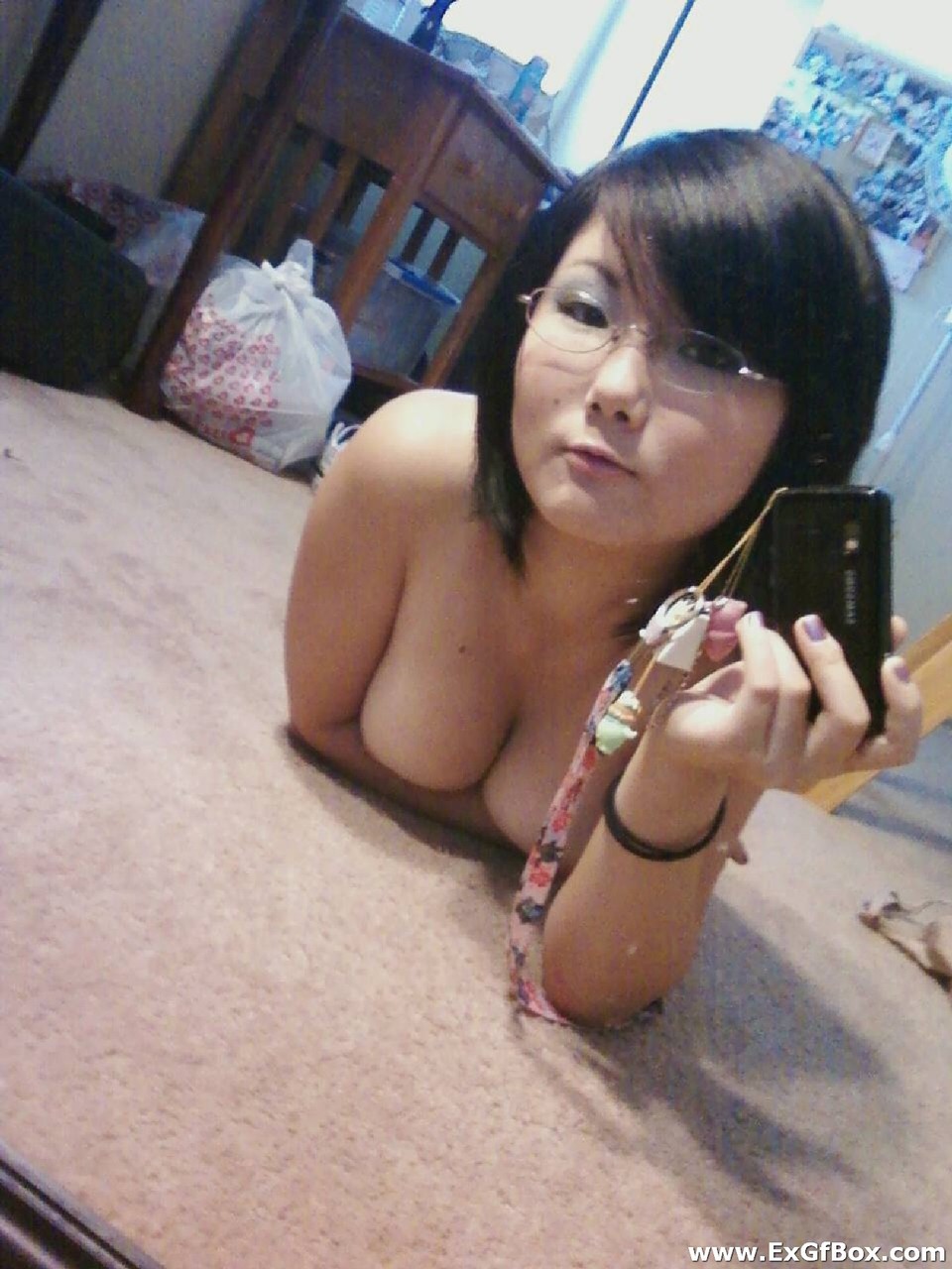 Sweet Asian girl with stunning big tits Chiyoko poses in front of a mirror ポルノ写真 #428507970 | Ex GF Box Pics, Selfie, モバイルポルノ