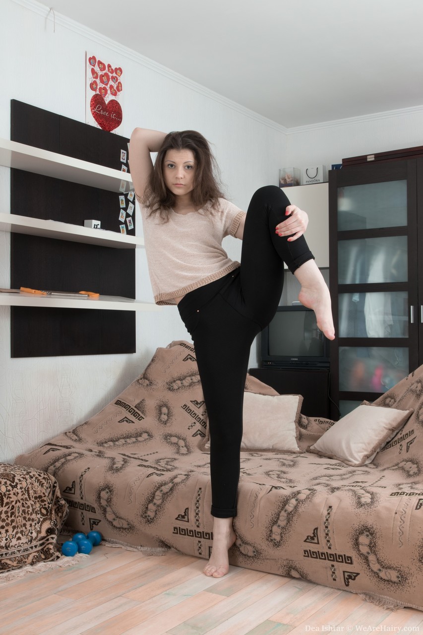Fitness freak Dea Ishtar does exercising striptease & stretches her hairy cunt foto pornográfica #424999221 | We Are Hairy Pics, Dea Ishtar, Flexible, pornografia móvel