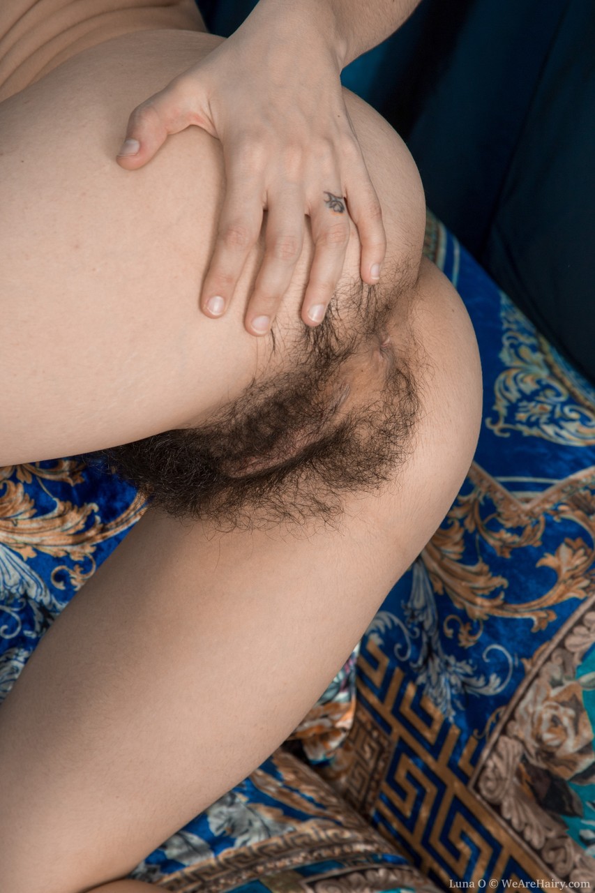Slender brunette with hairy armpits Luna Obares her hairy vagina porn photo #427200901