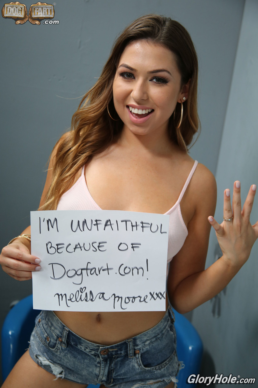 Naughty teen with hot ass Melissa Moore blacked through the gloryhole porn photo #423860367