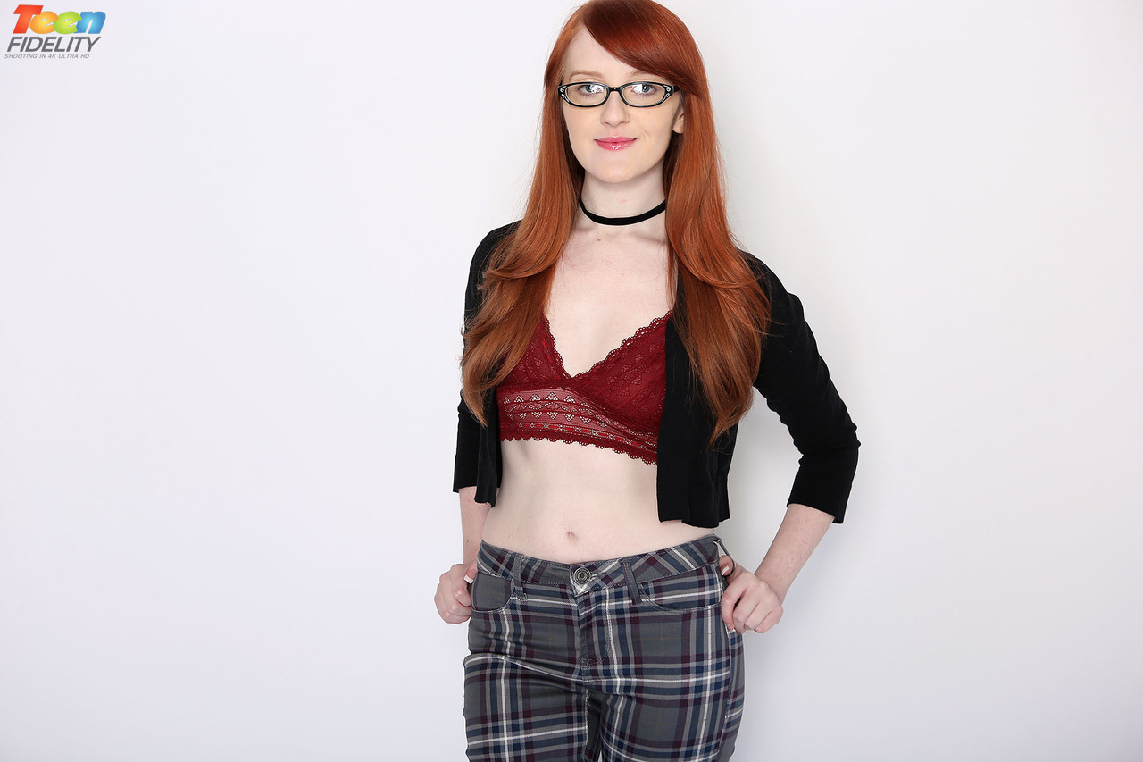 Nerdy redheaded teen Krystal Orchid gets penetrated by a large cock after Porno-Foto #426869344