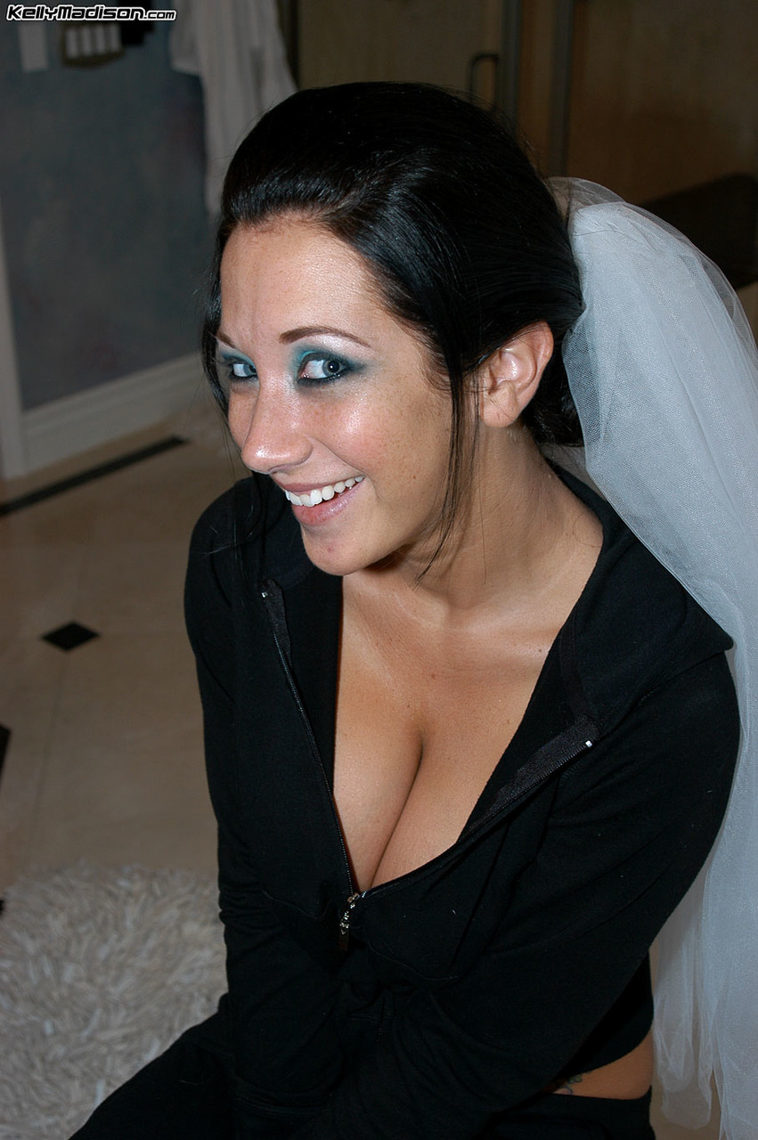 Dark haired female Jayden Jaymes gets caught naked on her wedding night photo porno #423854898