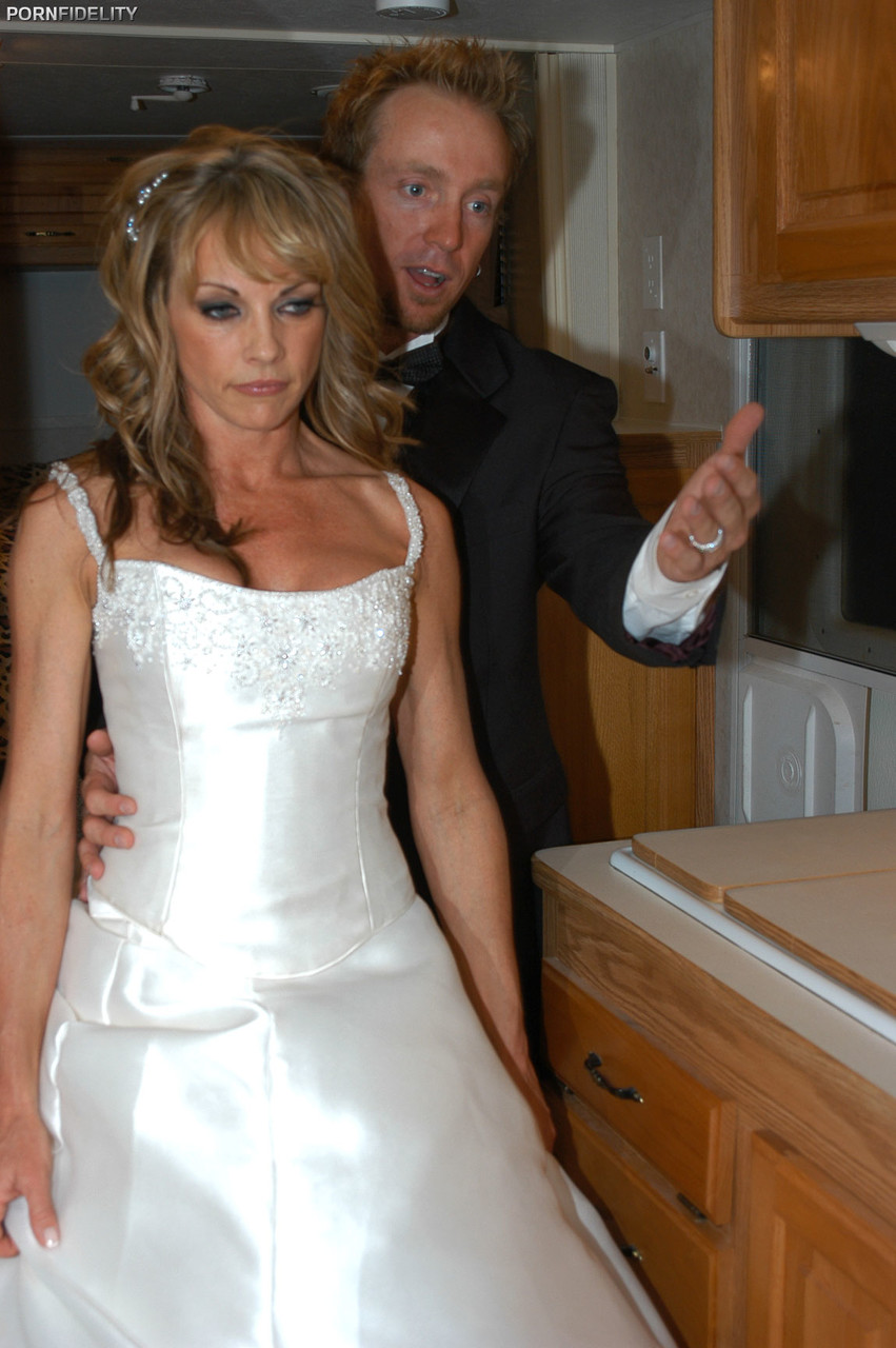 Gorgeous babe in a wedding dress Shayla LaVeaux gets slammed by her hubby porno foto #426741643