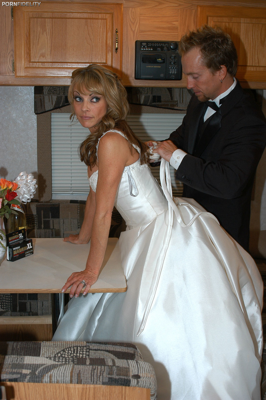 Gorgeous babe in a wedding dress Shayla LaVeaux gets slammed by her hubby porno foto #426741644