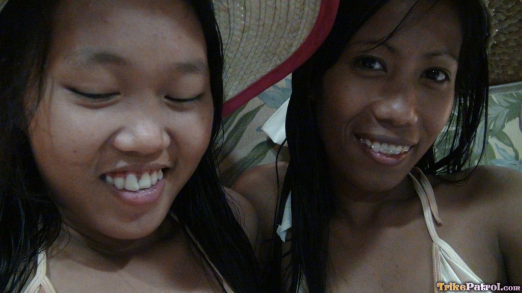 Petite Filipina girls Jeremay and Mayka share a cock in POV FFM threesome foto porno #428435684