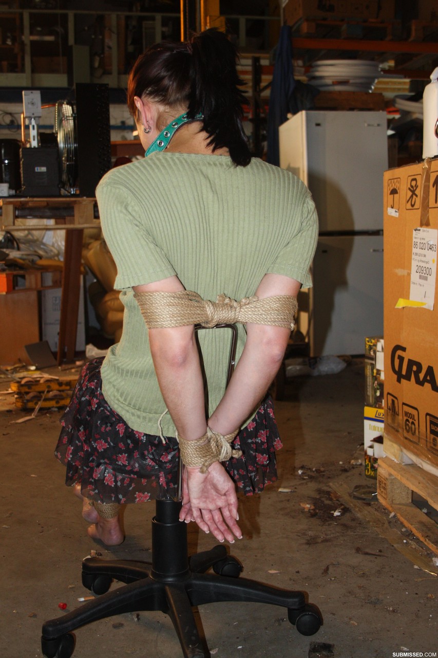 Clothed female is left alone in a chair after being ball gagged and tied up 포르노 사진 #426916749 | Submissed Pics, Veronika, Bondage, 모바일 포르노