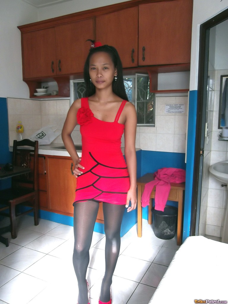 Slim Asian teen Trisha Mae doffs her red dress and flaunts her pussy on a bed porn photo #422805497 | Trike Patrol Pics, Trisha Mae, Filipina, mobile porn