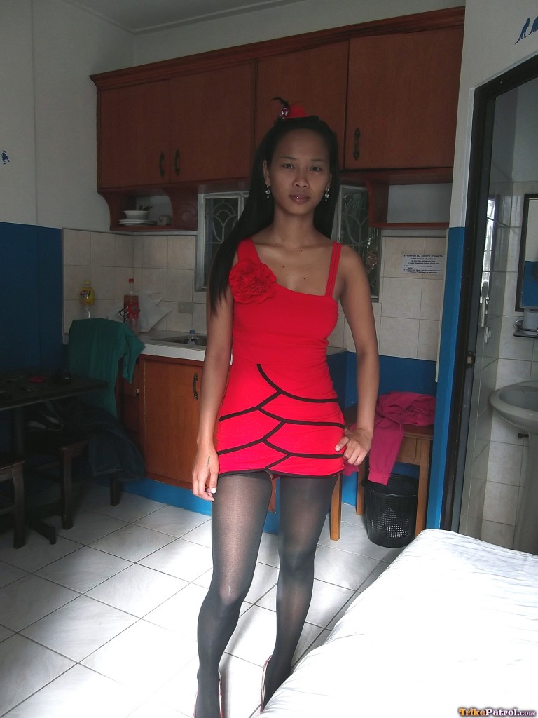 Slim Asian teen Trisha Mae doffs her red dress and flaunts her pussy on a bed 色情照片 #422805499 | Trike Patrol Pics, Trisha Mae, Filipina, 手机色情