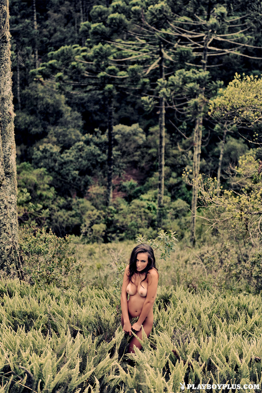 Brazilian girl Bianca Borba rides her dirtbike to forest for centerfold spread foto porno #424914211