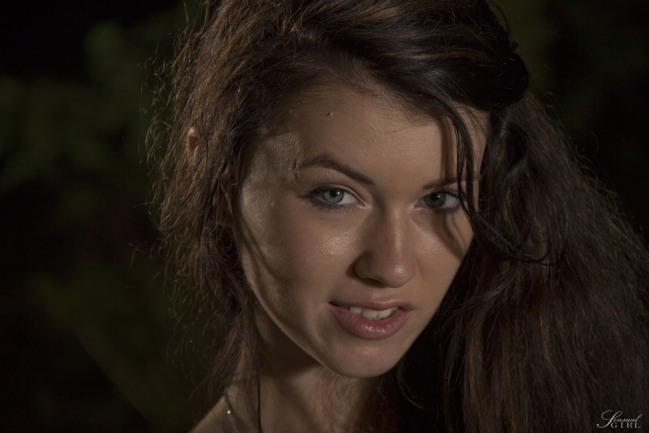 All natural Polish babe Misha Cross strips & poses nude in the forest porn photo #428424888