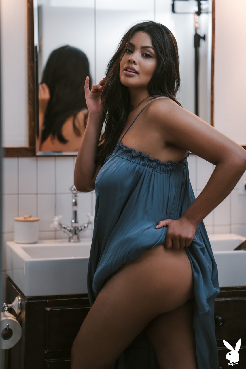 Stunning Mexican babe with big tits Jocelyn Corona showing off at her house 色情照片 #424390954 | Playboy Plus Pics, Jocelyn Corona, Latina, 手机色情