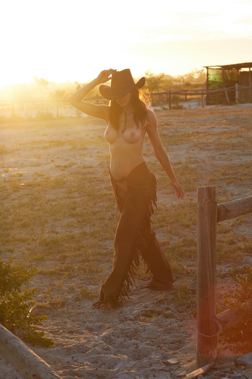 Hot German cowgirl Katerina Giannoglou posing half naked on her ranch porno fotoğrafı #428207628 | Playboy Plus Pics, Katerina Giannoglou, Centerfold, mobil porno