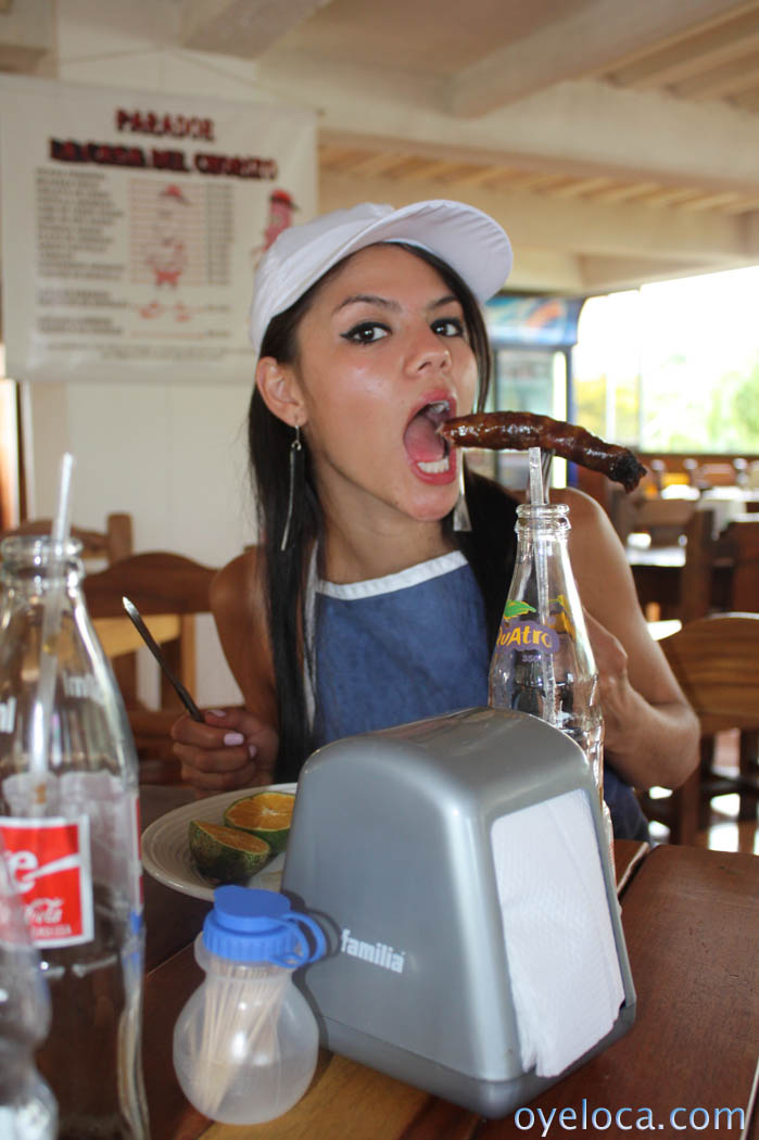 Tempting young teen Latina Claudia Castro eats a sausage provocatively foto porno #425141446