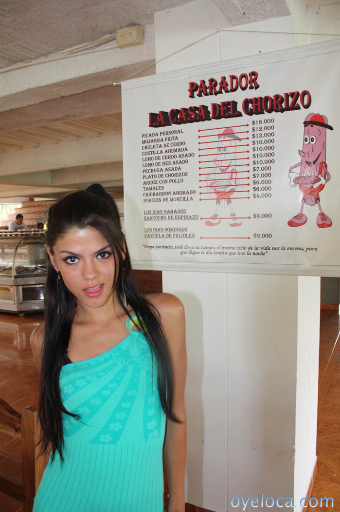 Tempting young teen Latina Claudia Castro eats a sausage provocatively foto porno #425141450