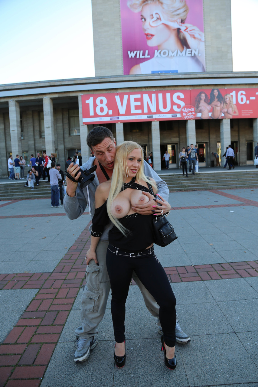 Blonde German chick Celena Davis flashes big tits and ass in public square porn photo #429106925 | Magma Film Pics, CELINA DAVIS, Jason Steel, Mario Fash, Pornstar, mobile porn