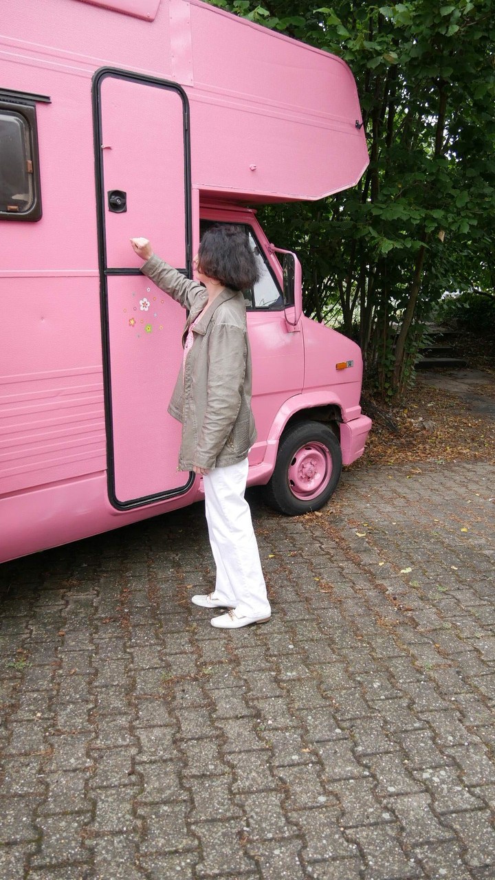 Young German girl lives out her fantasy of banging an old man in pussy camper foto porno #427089134