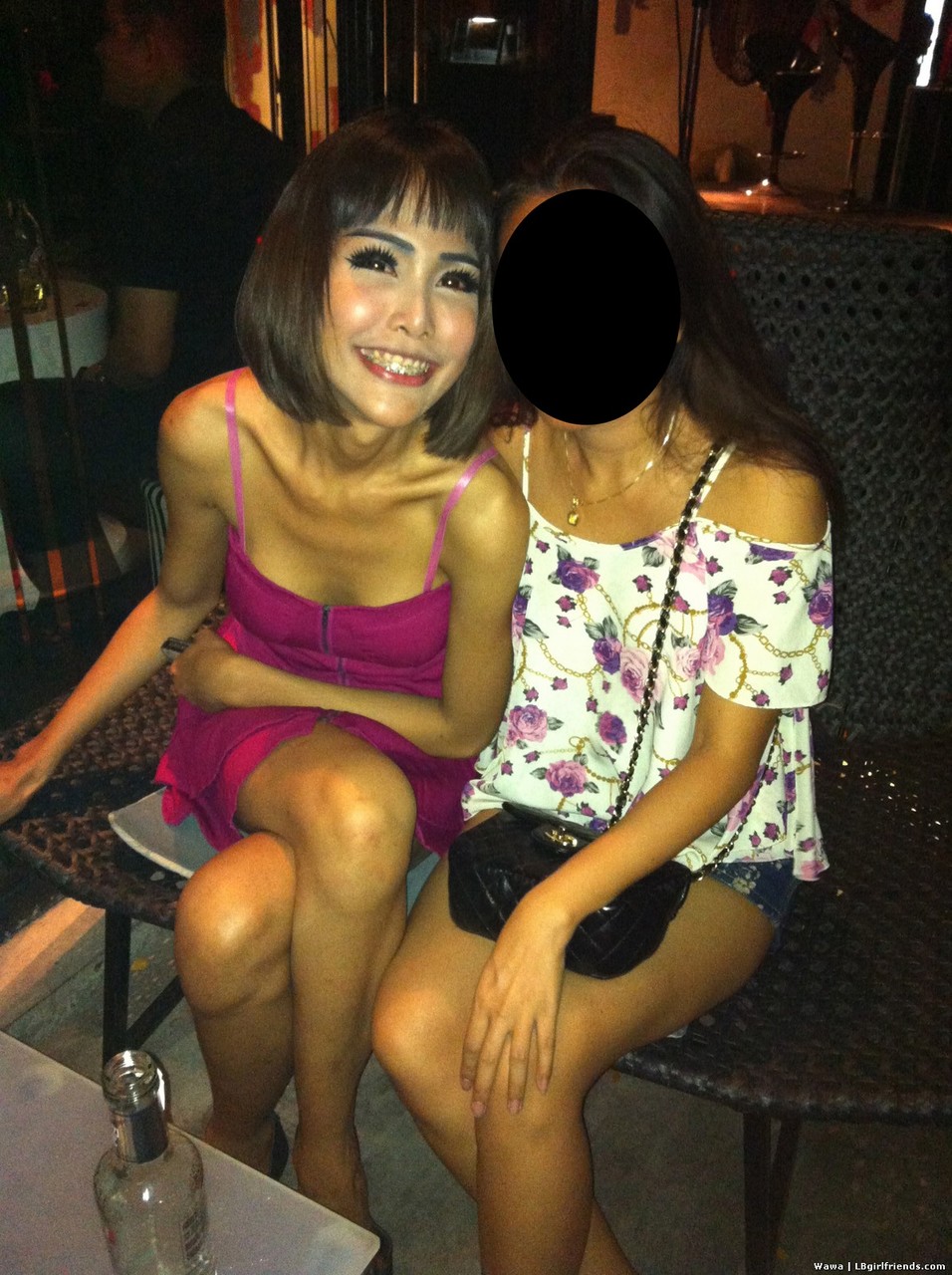 Adorable Smiley Asian Doll Wawa Poses Sweetly In Mini Skirt With Party Pals