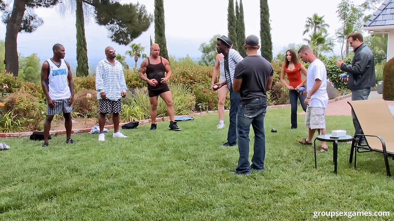 Horny Amber Rayne taking on several black dicks and getting fucked outdoors porn photo #425934815