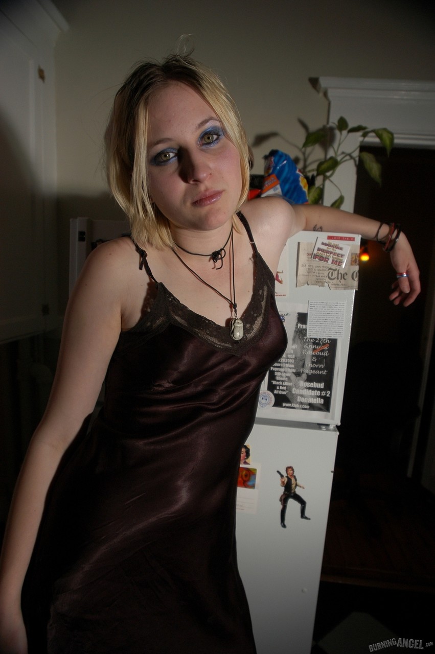 Blonde fetish girl in boots strips to play topless & smoke in the fridge porno fotoğrafı #428503595