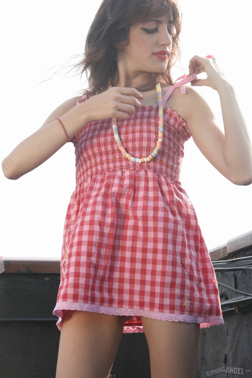 Cute brunette sheds her checkered sundress for erotic nude spreading outdoors ポルノ写真 #425879717 | Burning Angel Pics, Fetish, モバイルポルノ