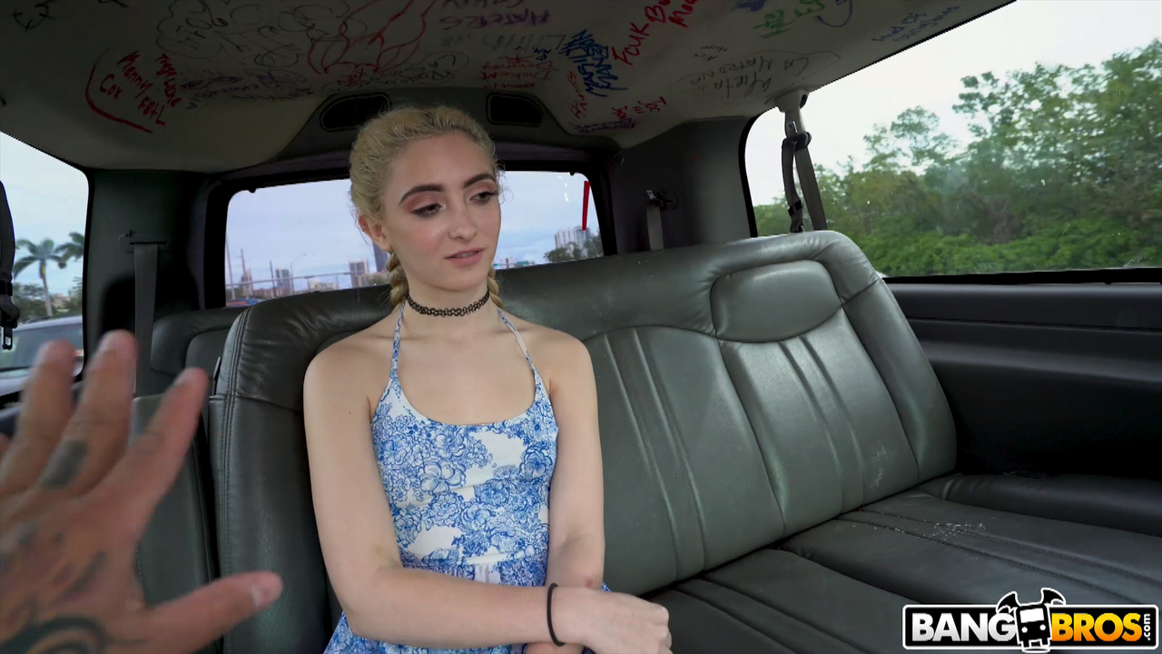 Blonde teen Jane Wilde receives cunnilingus and has sex on the bus porn photo #428828097