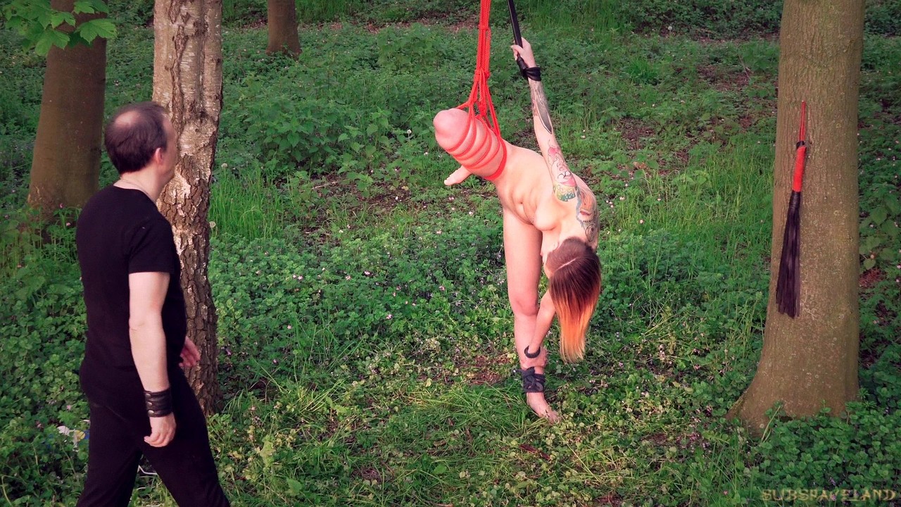 Female sub Christie Starr rope bound in woods for painful whipping & face fuck 포르노 사진 #427659837 | Subspace Land Pics, Christie Starr, Bondage, 모바일 포르노