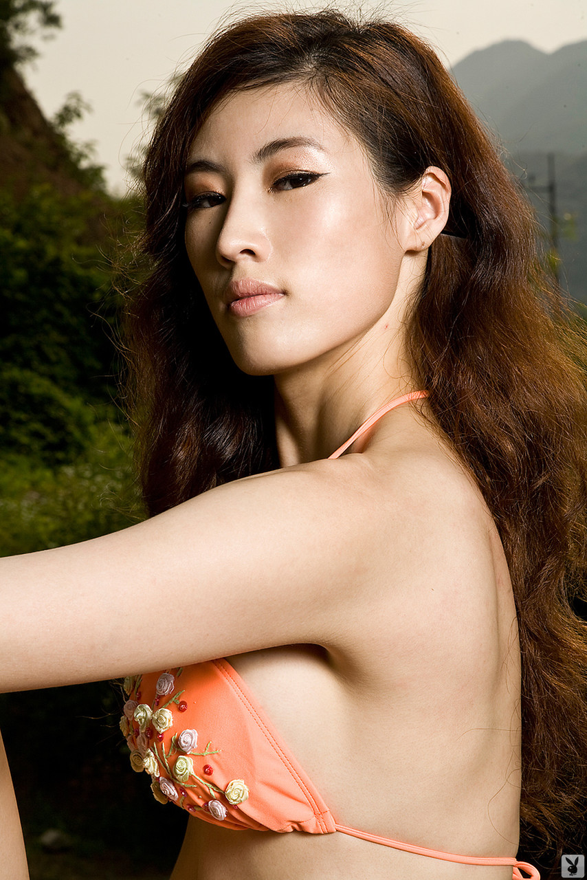Slender Asian model Eunkyung Oh takes off her bikini during a wonderful day porn photo #429054704