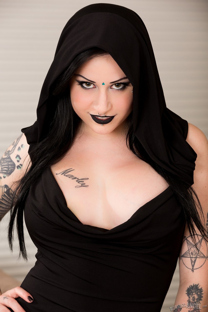 Stunning goth Ophellia Rain sheds hooded dress to expose exquisite big tits porn photo #422653799 | Burning Angel Pics, Ophelia Rain, Goth, mobile porn