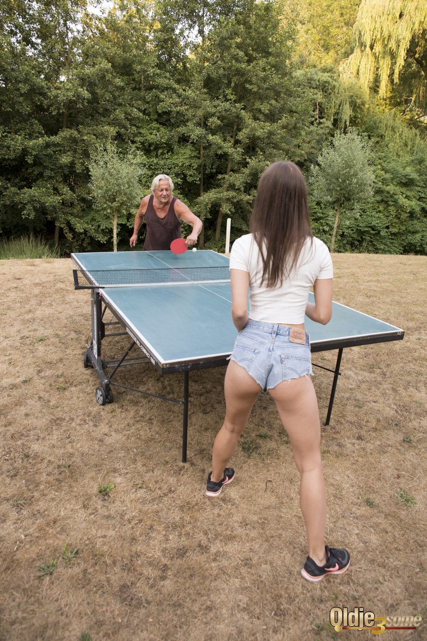 Teens Amaris & Sasha Sparrow get boned by their old table tennis coach porn photo #424165516