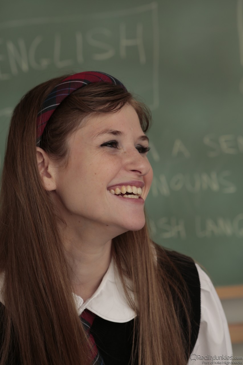 Flighty schoolgirl Lara Brookes stripping her sexy uniform off in classroom порно фото #429108361 | Mile High Media Pics, Lara Brookes, Hardcore, мобильное порно