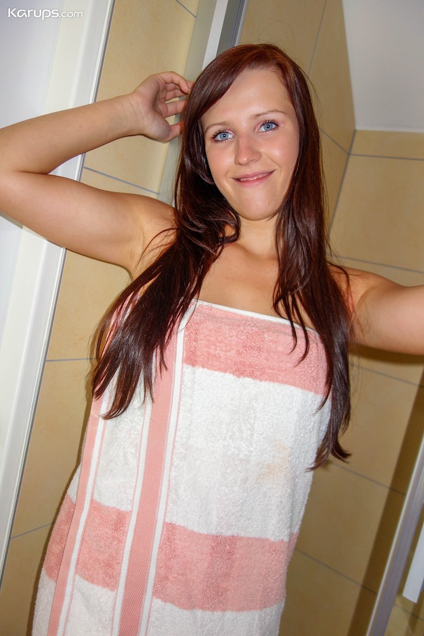 Skinny Czech teen Makayla Ross flaunts her figure in the shower porn photo #424868811