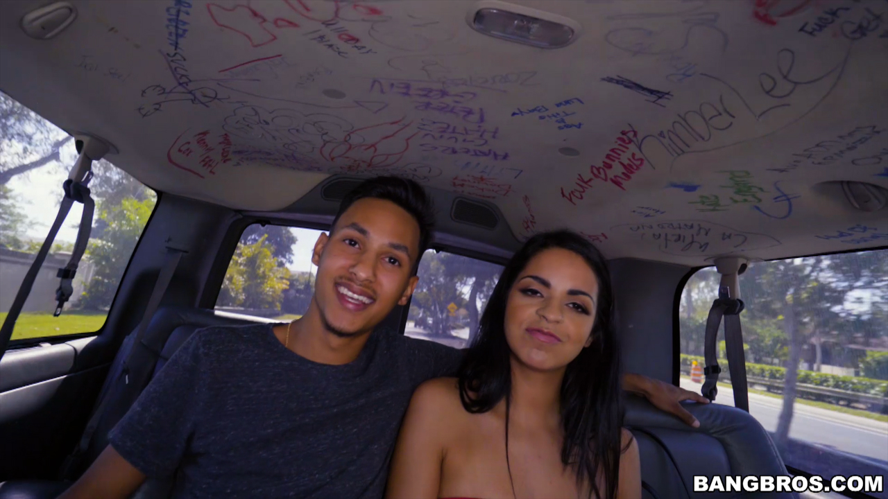 Slim Latina Vienna Black strips and gets nailed in the back of a van porn photo #427711474